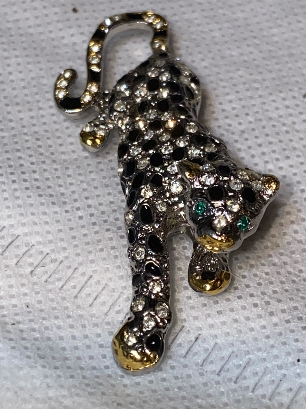 Giovanni leopard panther cat brooch pin jewelry